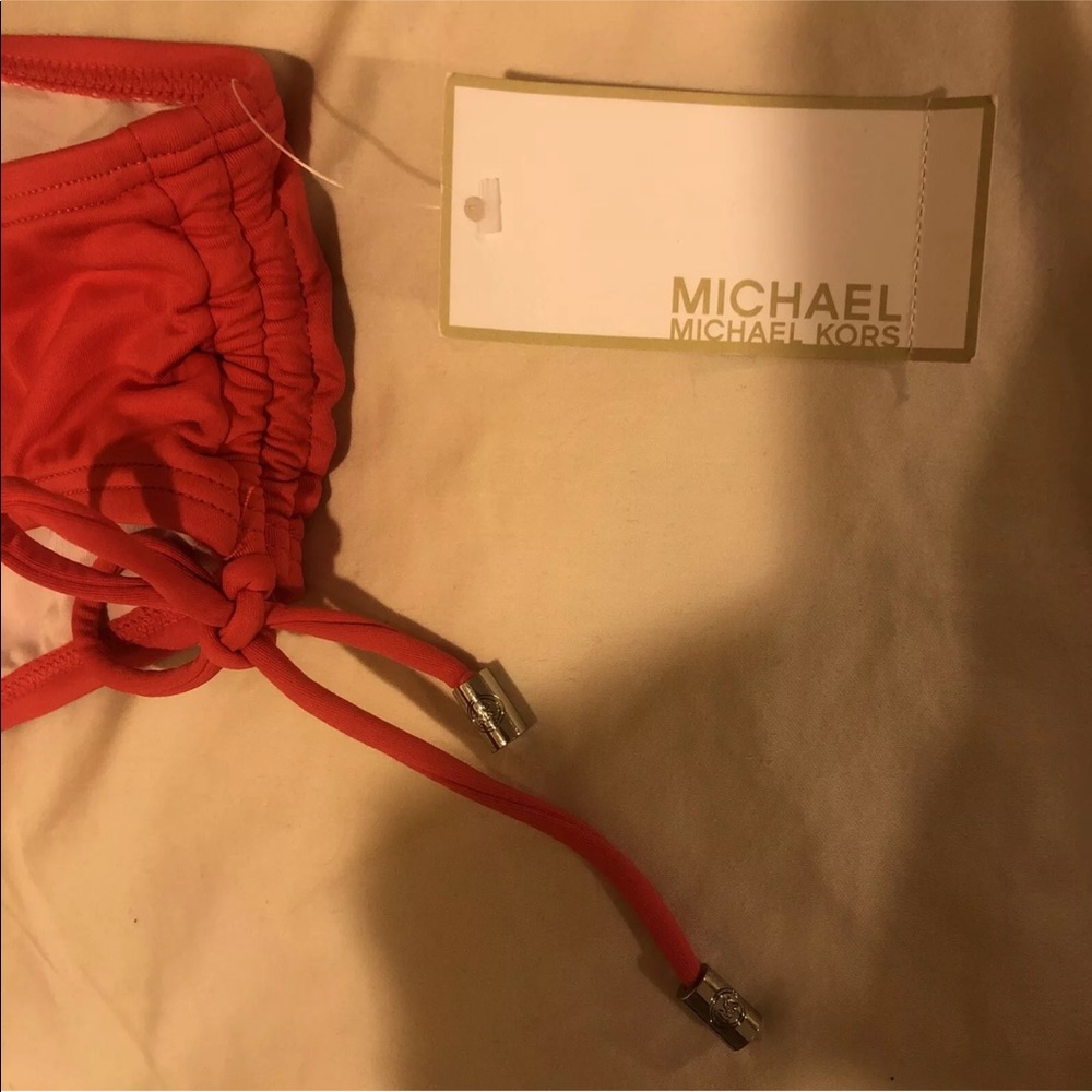 NWT Michael Kors Bikini Bottoms Womens Large Coral